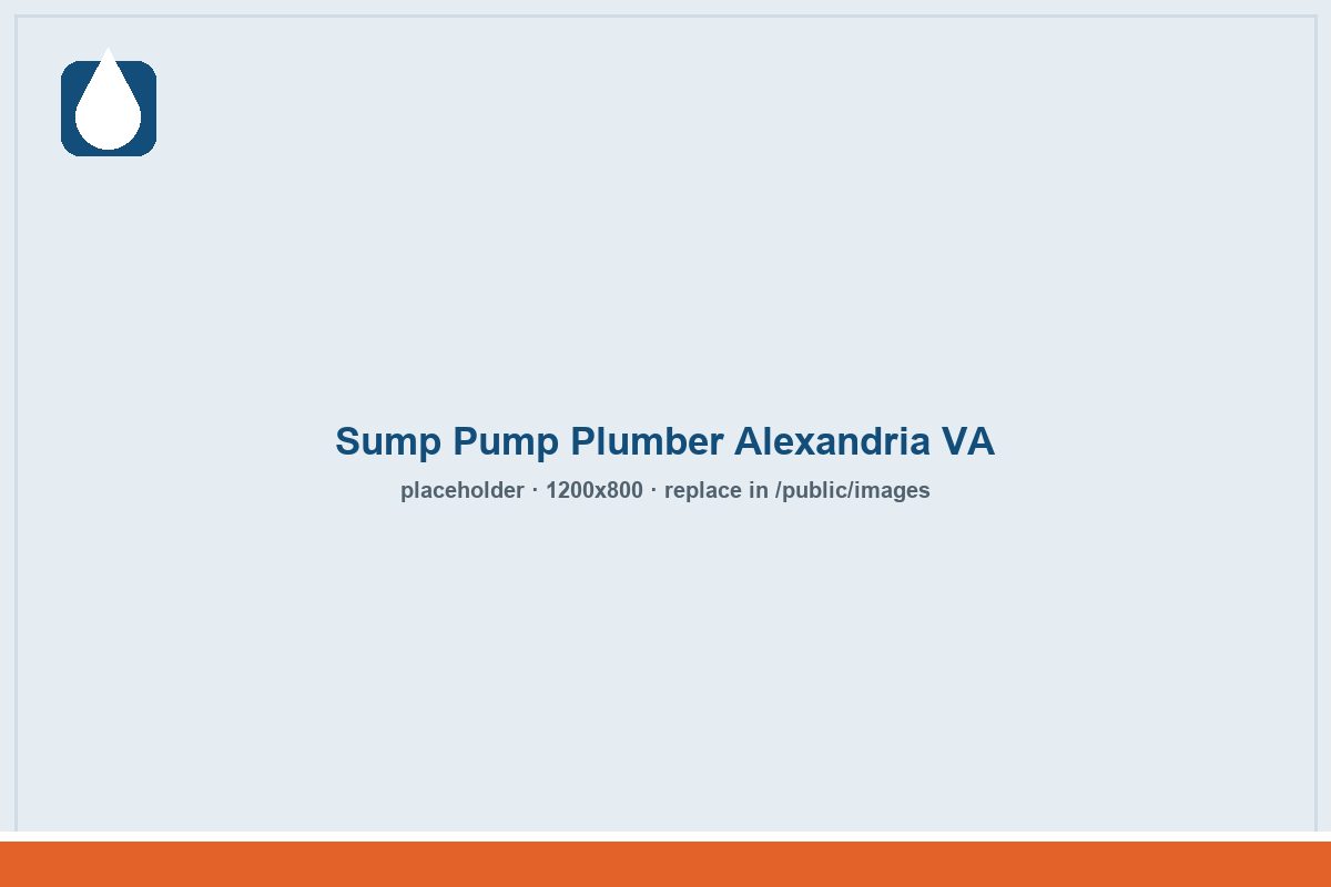 sump pump plumber in alexandria va basement
