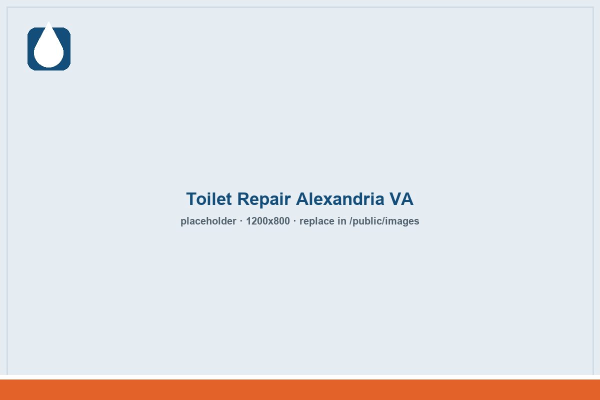 toilet repair in alexandria va installation